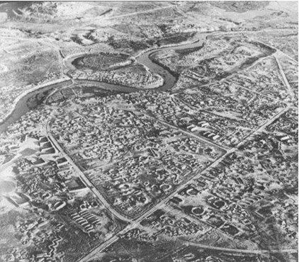 The Central Area 4 months later, in March 1954; the stronghold complex had completed construction